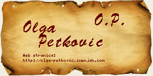 Olga Petković vizit kartica